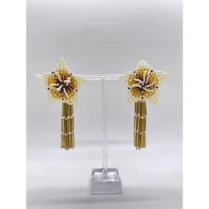 Beaded Flower Earrings