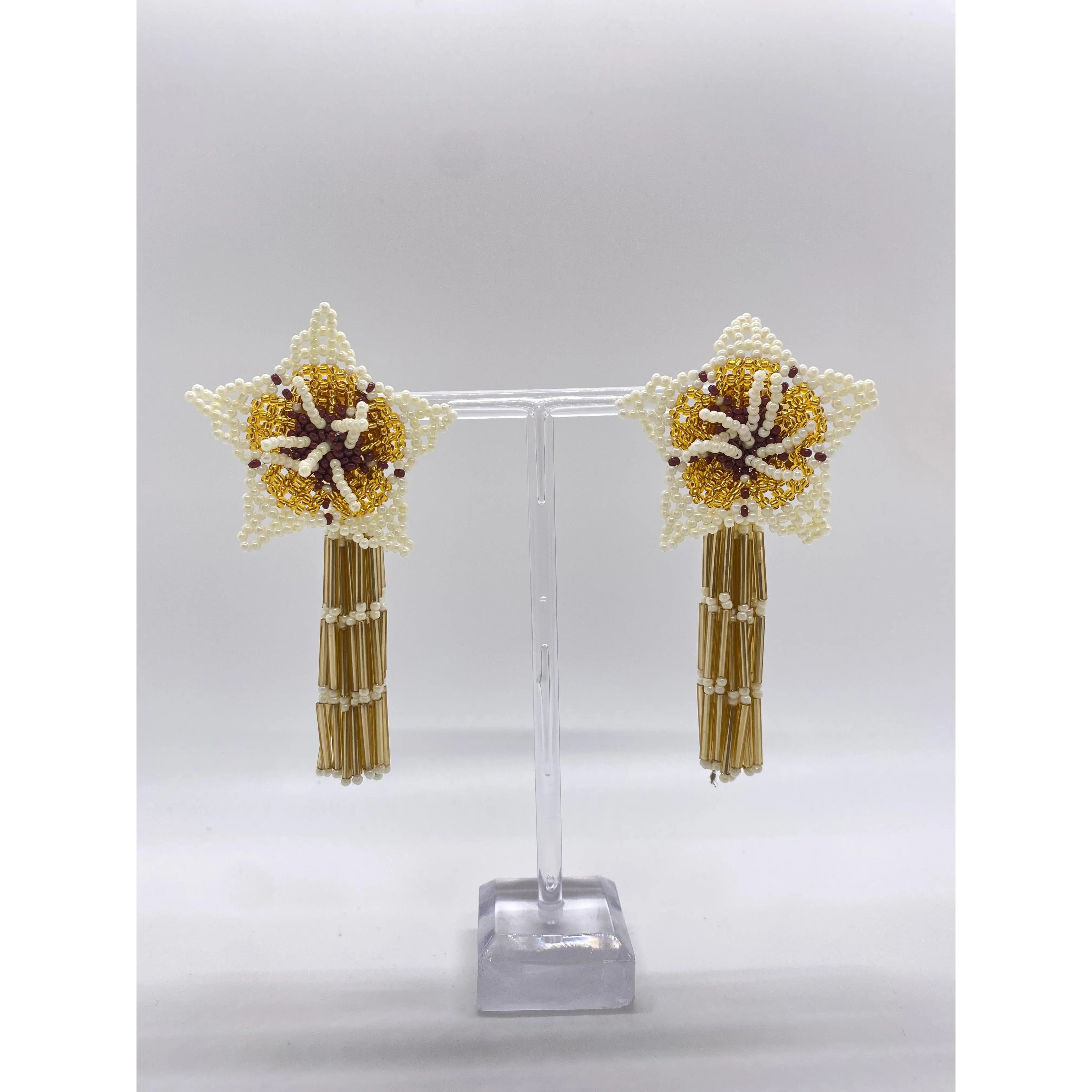 Beaded Flower Earrings