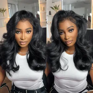 [C Part Design] Bleached Knots Body Wave Wear Go Glueless Wigs 7x5 Pre Cut Lace Glueless Human Hair Wigs With Drawstring 180% Density Layered Cut Body Wave Lace Wigs For Women #Summervibes