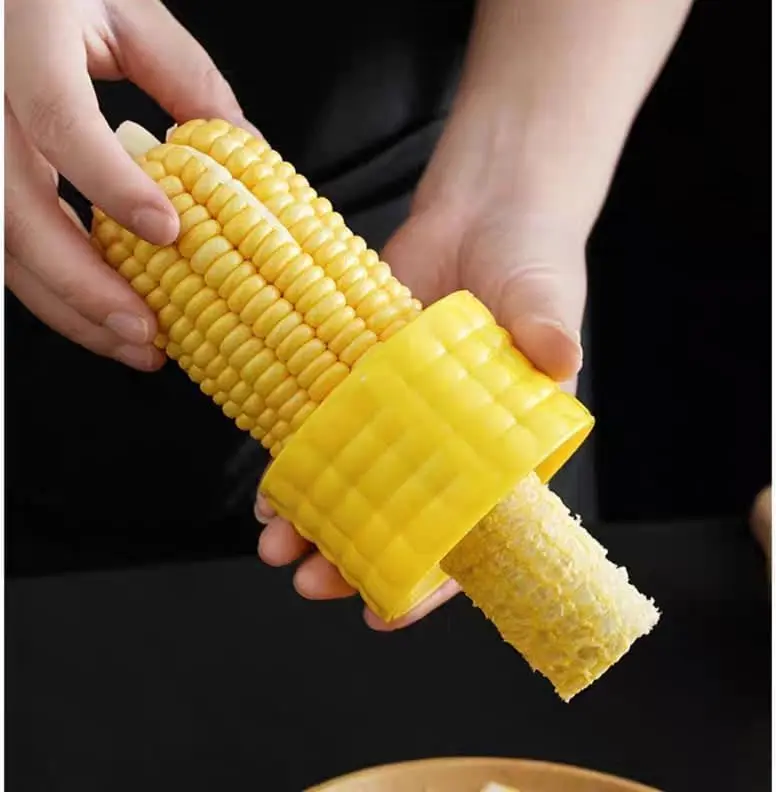 Stainless Steel Corn Kernel Stripper with Collection Cup, Handheld Corn Sheller for Quick Food Prep, Corn Cutting Tool for Home Cooking & Daily Use, Kitchen Gadget