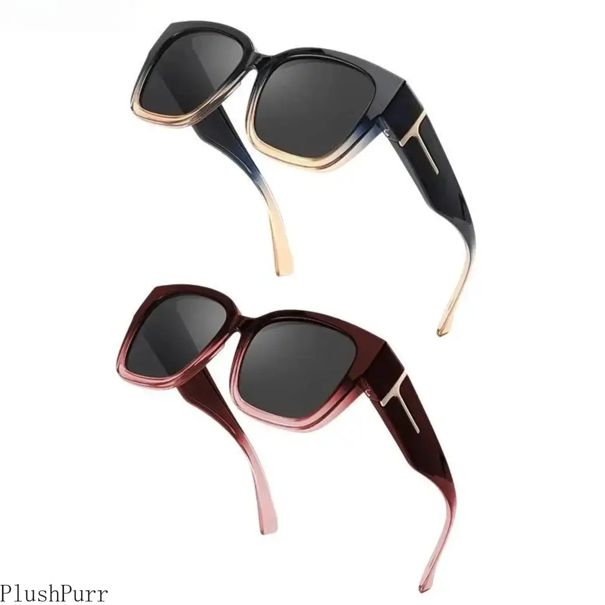 Unisex Polarized Fit-Over Sunglasses for Prescription Glasses - Rectangular Frame, UV400 Anti-Glare Mirrored Lenses, Sun Protection for Driving & Outdoor Sports (1/2 Pack), Anti-Glares, Men's Sunglasses, Stylish Accessories, Durable Construction, Eyewear,