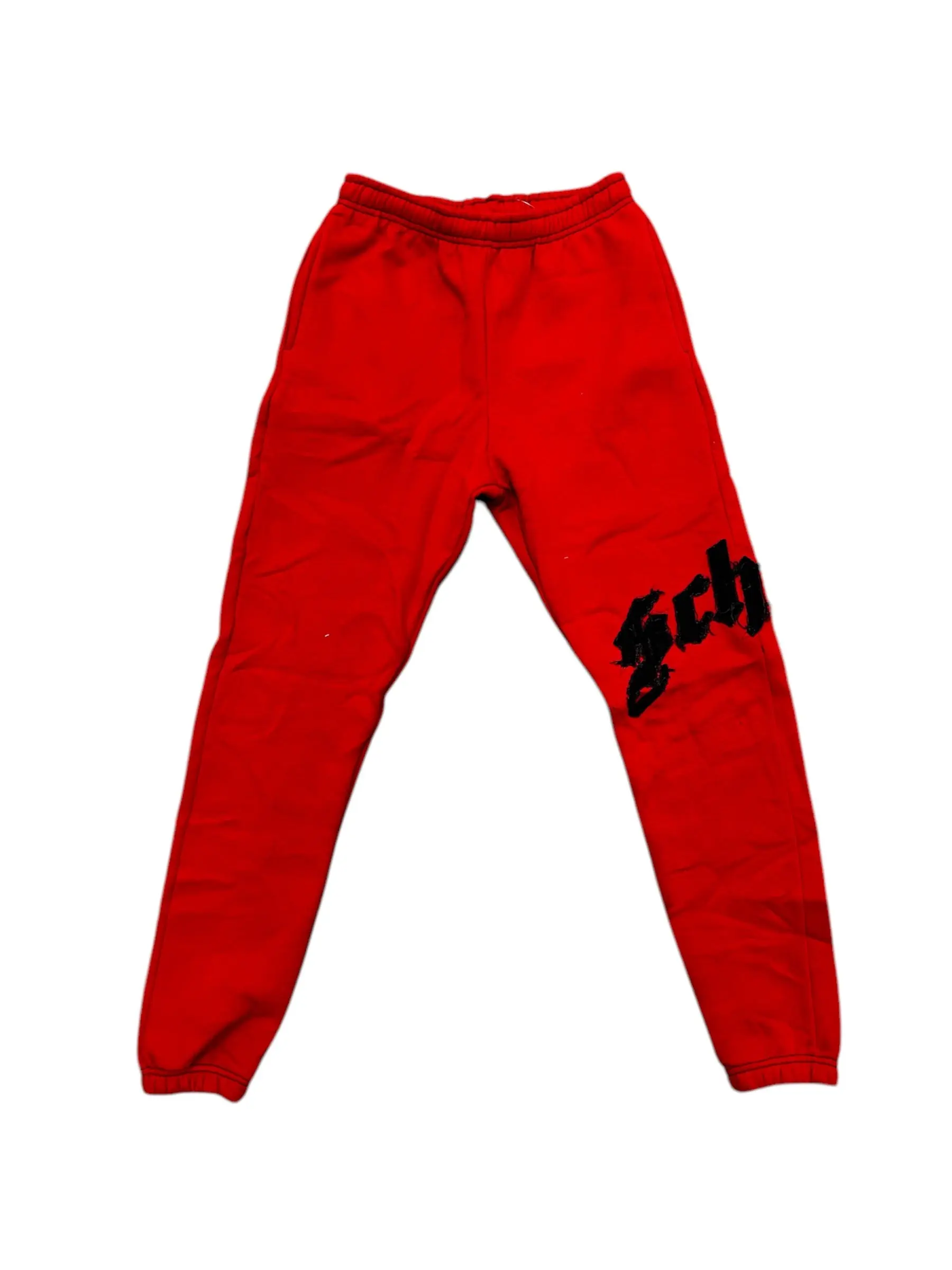 Distressed Sweatpants - Red