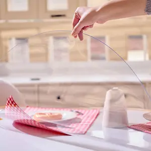Round Clear Table Protector 42 Inch 2.0mm Thick Heavy Duty Table Pad Waterproof Heat Resistant Table Cover for Wood Glass Marble Dining Tables