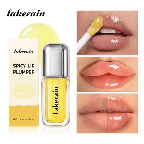 [lakerain] [NEW Shades] Spicy Lip Plumper — Fuller-Looking Lip Plumper Gloss, Non-Sticky, High-Shine Finish