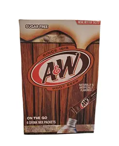 A&W Root Beer Caffeine/Sugar Free Classic On-the-Go Drink Mix Packets - 2 Pk (12 ct) Beverage Mixed