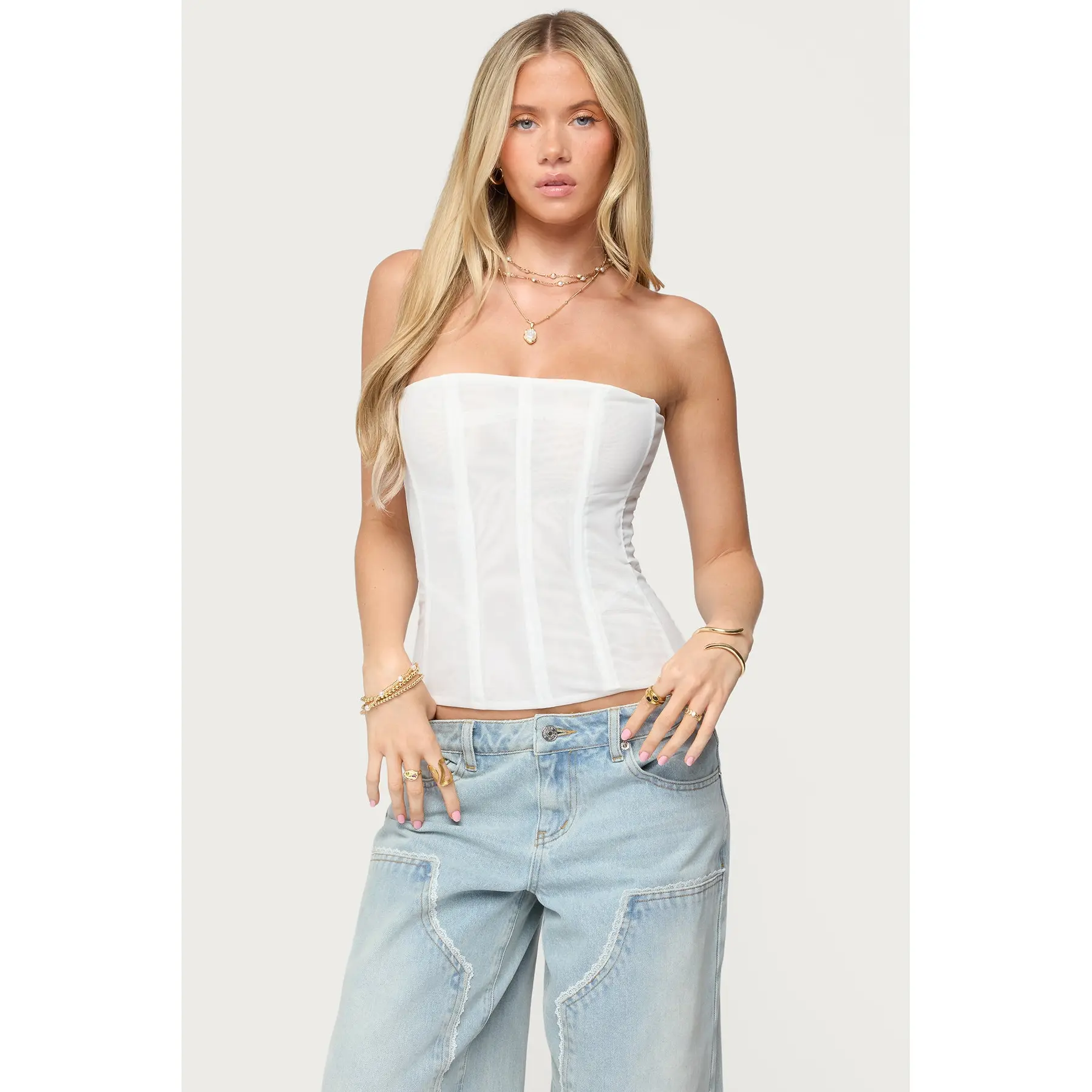 Reed Sheer Mesh Corset Reed Sheer Mesh Corset