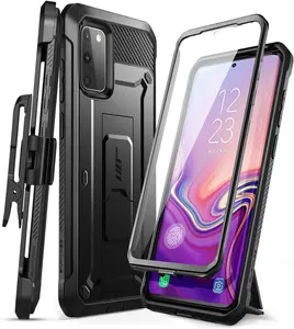 for Samsung Galaxy S20 FE 5G Case with Screen Protector (Unicorn Beetle Pro), [Built-in Stand & Belt-Clip] Heavy Duty Full-Body Rugged Protective Phone Case for Samsung S20 FE 5G, Black