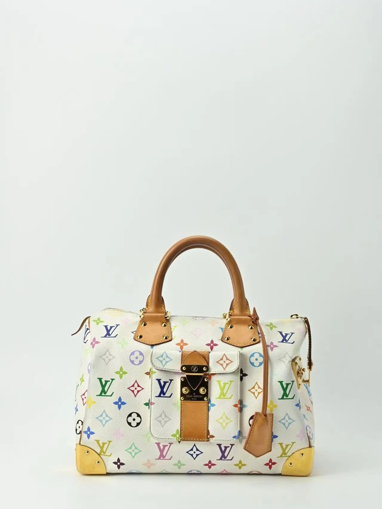 Pre-owned Louis Vuitton Multicolor White speedy30