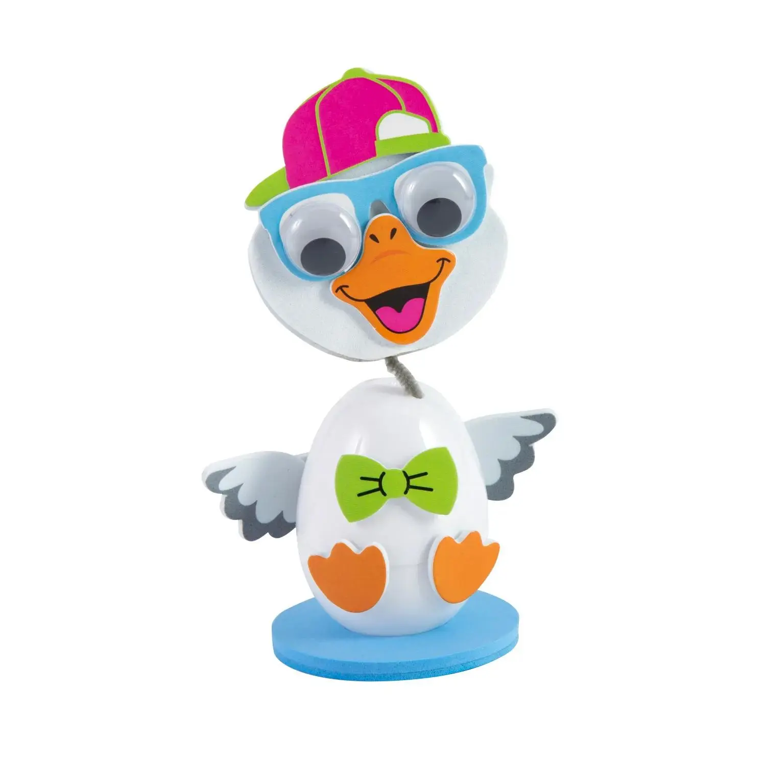 3" x 5" Silly Goose Bobblehead Plastic Egg Kids' Crafts Kit, Makes 12