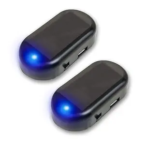 2Pcs Solar Powered Car Security Alarm Light Super Bright LED Flashing Warning Light with Motion Sensor Wireless Anti-Theft Light Led Lights