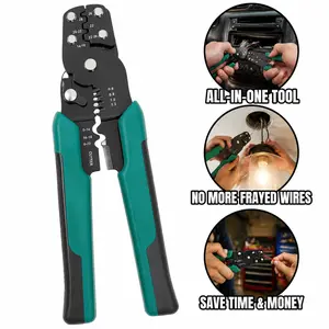 Heavy Duty Ferrule Crimp Tool Set - Wire Terminal Crimper Kit with Insulated Ferrules for Automotive, Industrial Wiring Applications