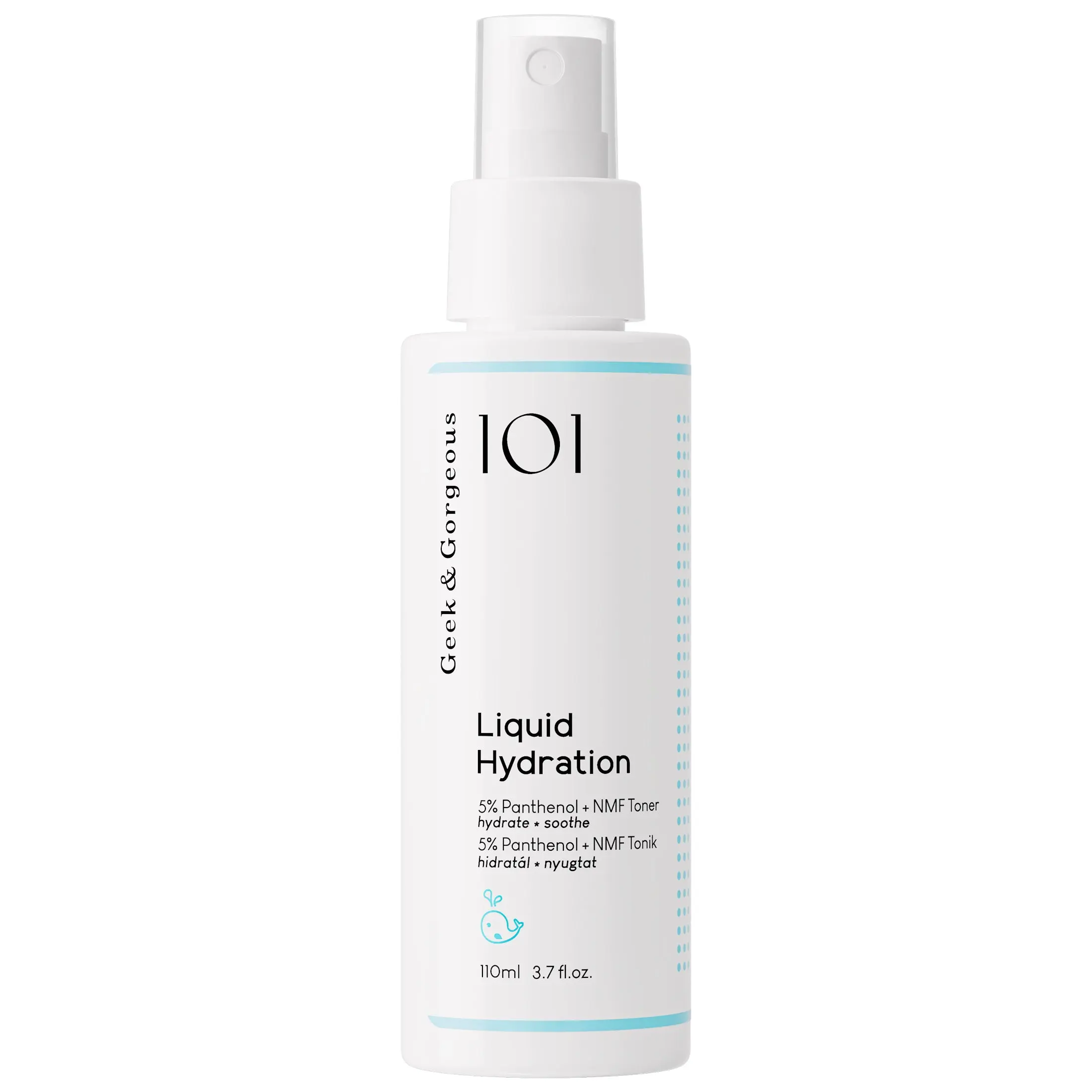 GEEK & GORGEOUS Liquid Hydration Facial Toner, Soothing Face Spray to Hydrate Sensitive Skin with 5% Panthenol & NMF, 3.7 fl oz, Soothe, Moisture, Silky, Vegan, Cruelty Free, Unscented, 3.7Oz, Hydrates, All Skin Types, Panthenol + Natural Moisturising Fac