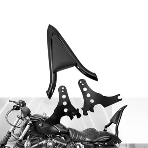 Black Detachable Passenger Rear Backrest Sissy Bar Fit For Harley XL 883 2004-2022