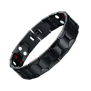 Men's Magnetic Titanium Alloy Bracelet | Detachable Hexagonal Beads Father's Day Gift