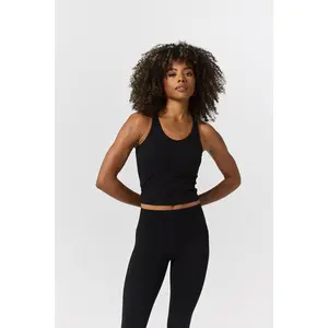 V Racerback Tank Top - Black