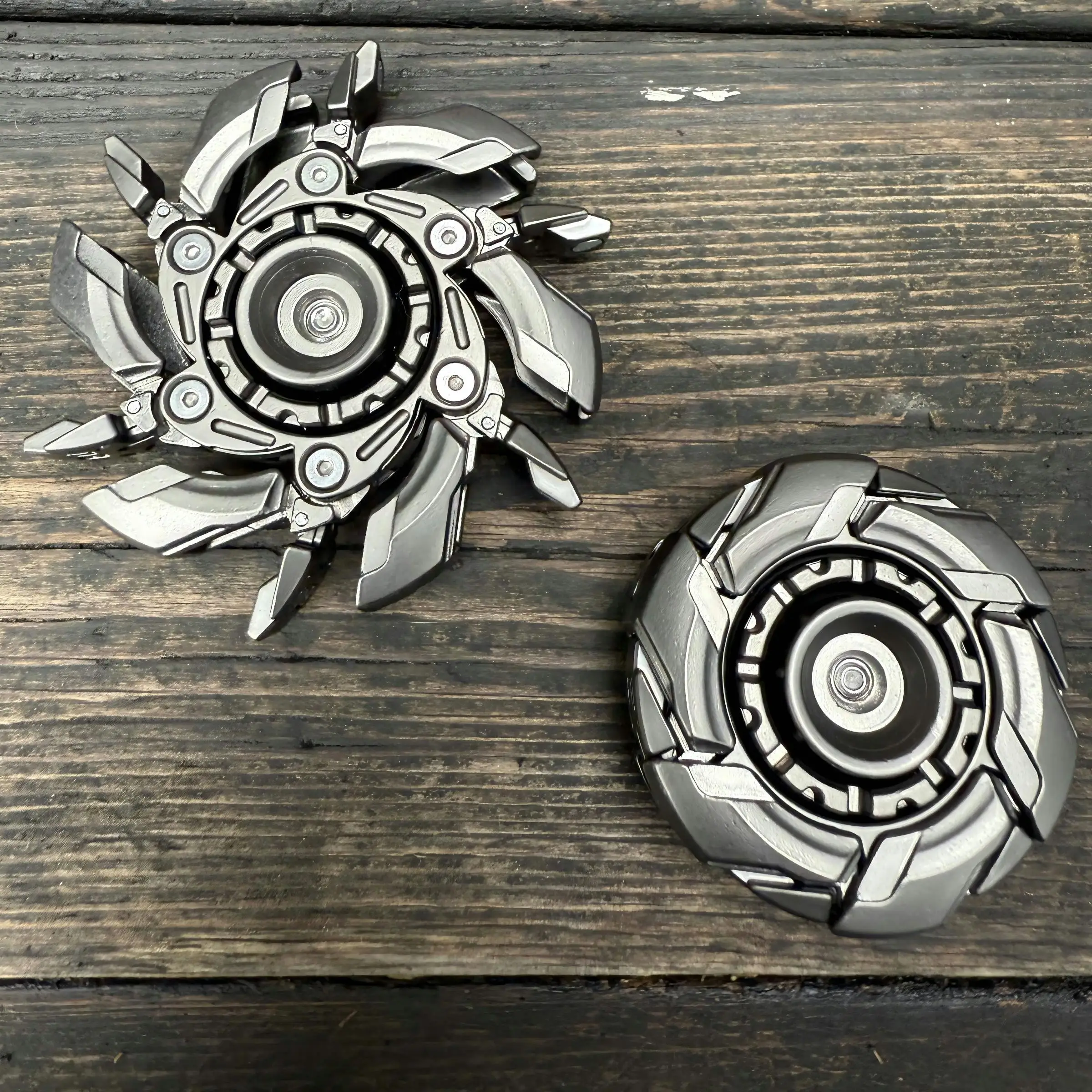 Armor Spinning Top Fidget Toys, 1 Count EDC Fidget Slider, Stress Relief Toys for Adults, Finger Spinner, Fingertip Spinner