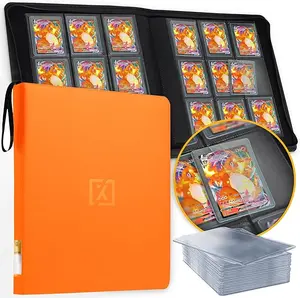 Orange Toploader Binder | Holds 252 Toploaders | 20 Toploaders INCLUDED