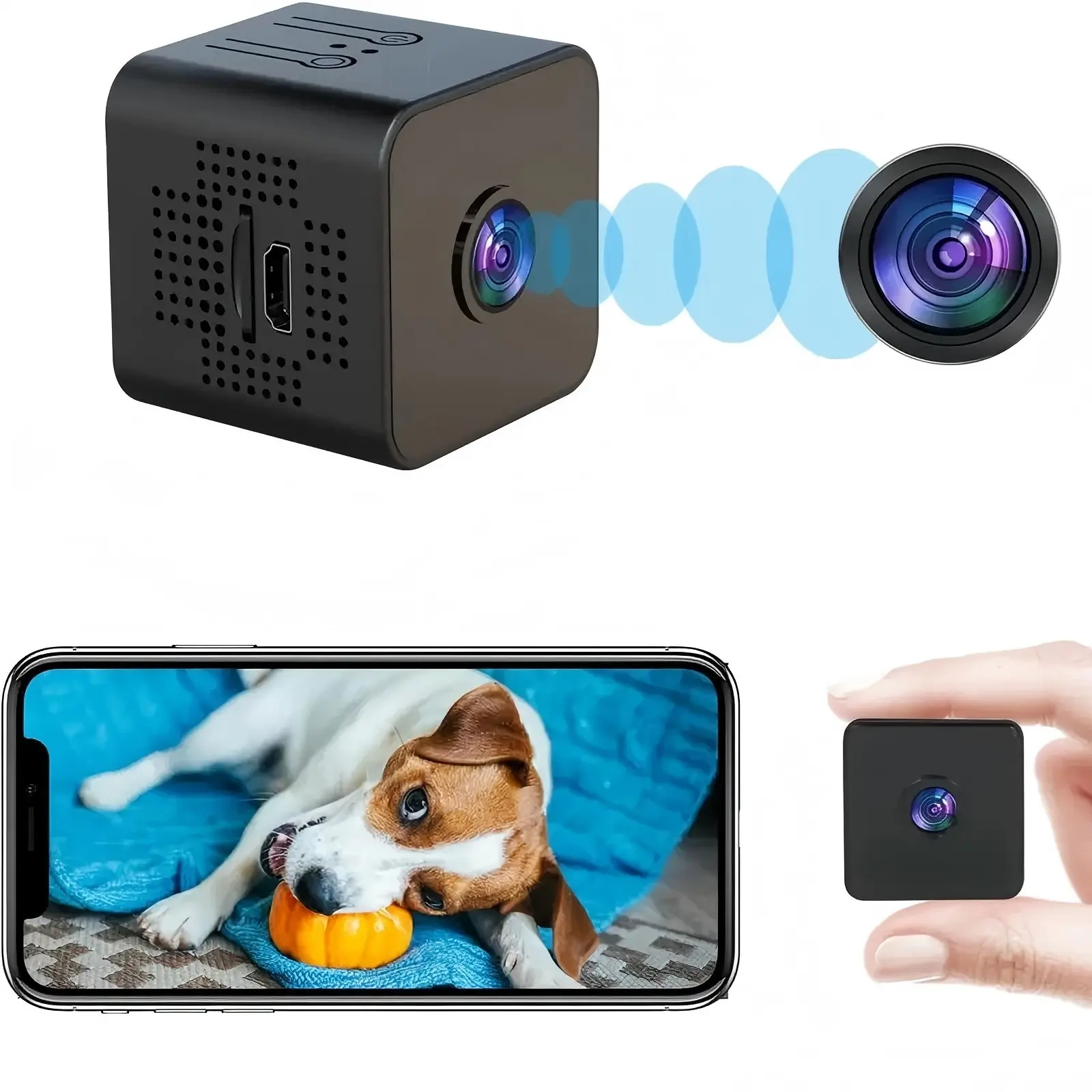Portable Surveillance Camera with Lens and Microphone - Ideal for Home Security and Monitoring USB