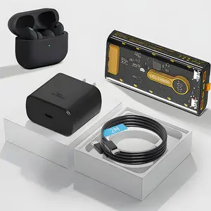 2026 Upgraded 4-in-1 Fast Charging & Audio Set – 1-Pack 45W Fast Charger with USB-C Fast Charging Cable, Power Bank, Bluetooth 5.3 Earbuds, All-in-One Travel Set for Samsung & Android Devices