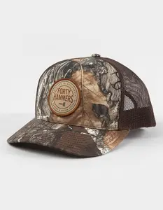 FORTY HAMMERS  Mens Patch Trucker Hat, Camoflauge