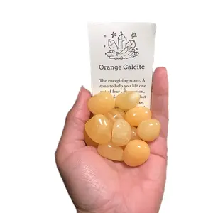 Orange Calcite Tumble Stone - Energizing Stone for Motivation and Inspiration