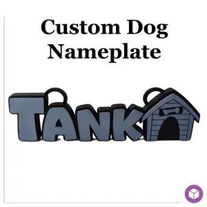 Personalized Dog Crate Nameplate – Custom 3D Printed Doghouse Pet Sign