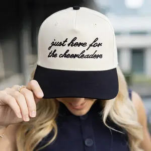 Just Here for the Cheerleaders Embroidered Baseball Cap – Adjustable Unisex Snapback Hat for Game Day & Everyday Wear