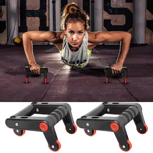 Lpxpass Trainer Exercise Push-Up Roller Wheel with Knee Pad Ergonomic Non-Slip Handles for Home Gym Fitness Core Abdominal Strength Equipment