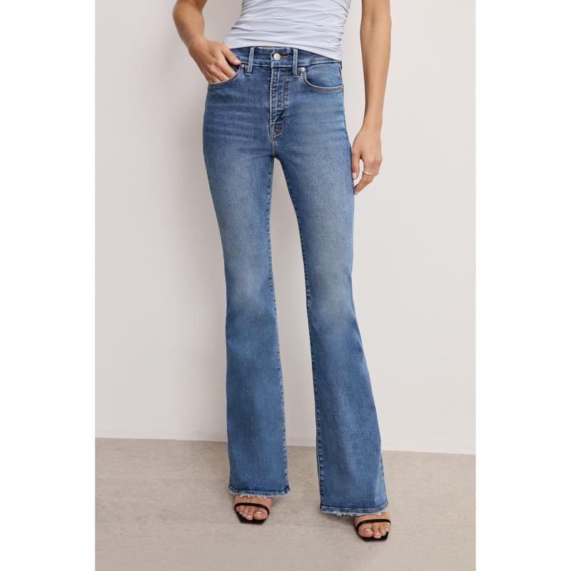ALWAYS FITS GOOD LEGS FLARE JEANS | INDIGO316 Mid-Rise Tummy Control Stretchy Jeans