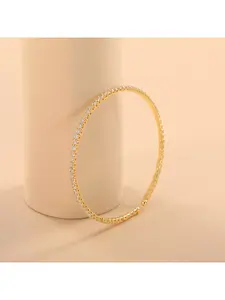 New single-row zircon copper alloy bracelet for women, Korean-style gold bracelet, cross-border e-commerce supply, direct sales from manufacturer