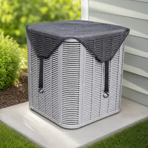 Central Air Conditioner Cover for Outside Units 26 x 26 - Full Mesh With Detachable Waterproof Top, Breathable & All Seasons, Central AC Unit Protector Against Leaves, Weeds, Cottonwood and Debris