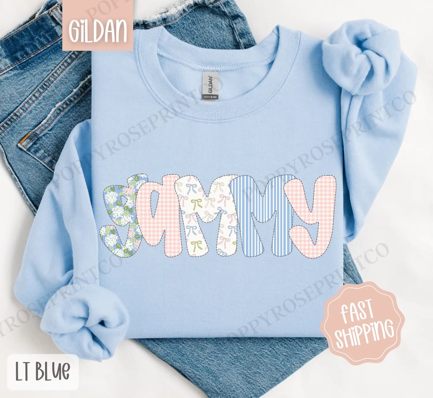 Floral Gammy Sweatshirt, Cute Spring Grandma Sweater, Coquette Gammy Crewneck