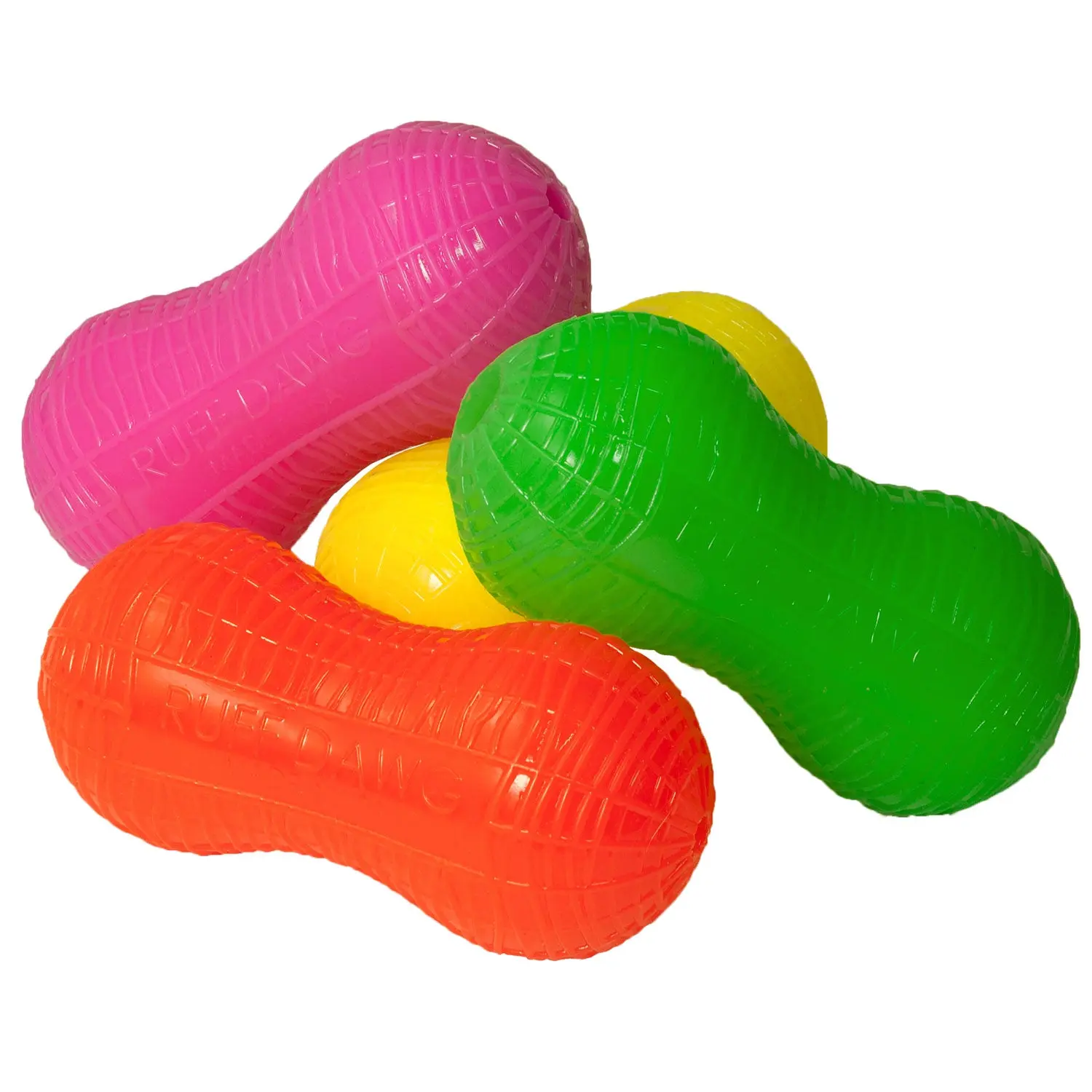 Ruff Dawg Peanut - Collapsible Rubber Dog Toy, BPA & Latex Free, Made in USA, 6" Long, Perfect for Fetch & Interactive Play