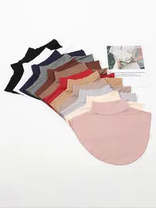 Women's Pure Color Modal Detachable Scarf Fake Collar, Breathable Comfortable High Neck, Casual Plain Shirt Lapel, Daily Wear