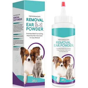 Dog Ear Cleaner 30g Ear Removal Powder for Pets, Treats Dog Ear Infection, Supports Infection Prone Ears, Reduces Pet Ear Odor