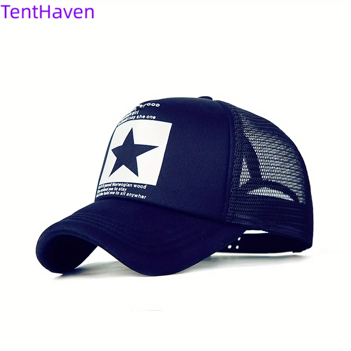 Men's Black Mesh Baseball Cap with Star Logo - Breathable Six-Panel Design, Adjustable Fit, Casual Sporty Style for Outdoor Activities, Baseball Cap, Summer Headwear, Stylish Headgear, Durable Headwear, Mesh Fabric Cap, Streetwear Lovers Men's Black Mesh Baseball Cap with Star Logo - Breathable Six-Panel Design, Adjustable Fit, Casual Sporty Style for Outdoor Activities, Baseball Cap, Summer Headwear, Stylish Headgear, Durable Headwear, Mesh Fabric Cap, Streetwear Lovers