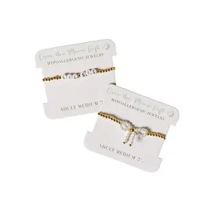 Sorority Big & Little Sis Gold Beaded Bracelets