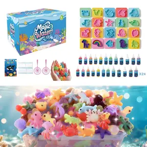 Magic Water Elf Toy Kit - Colors Gel & Molds DIY Crafting Kit for Kids Ages 4-8, Educational Creative Play, Christmas & Halloween Gift, Boys & Girls