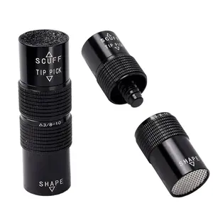 4-in-1 Pool Cue Tip Tool Billiard Accessory with Joint Protectors