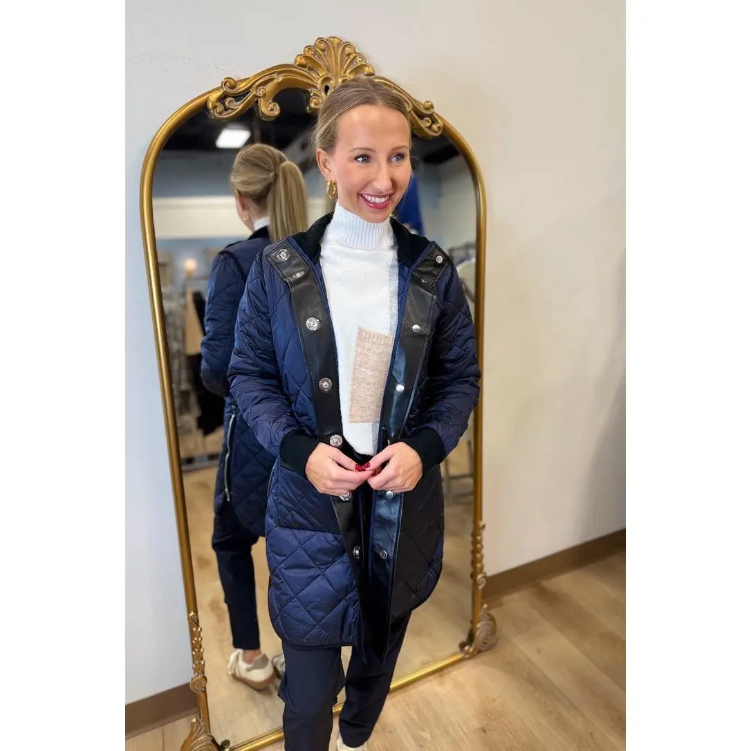 Charlie B Reversible Puffer Jacket Navy