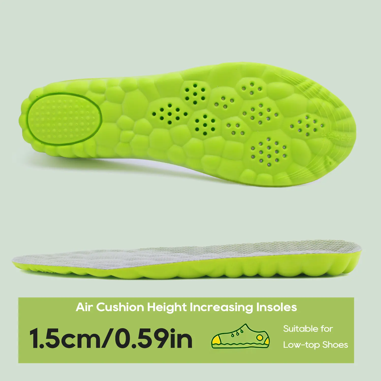 (1.5 cm / Grey Green / US 12)*3 pr.