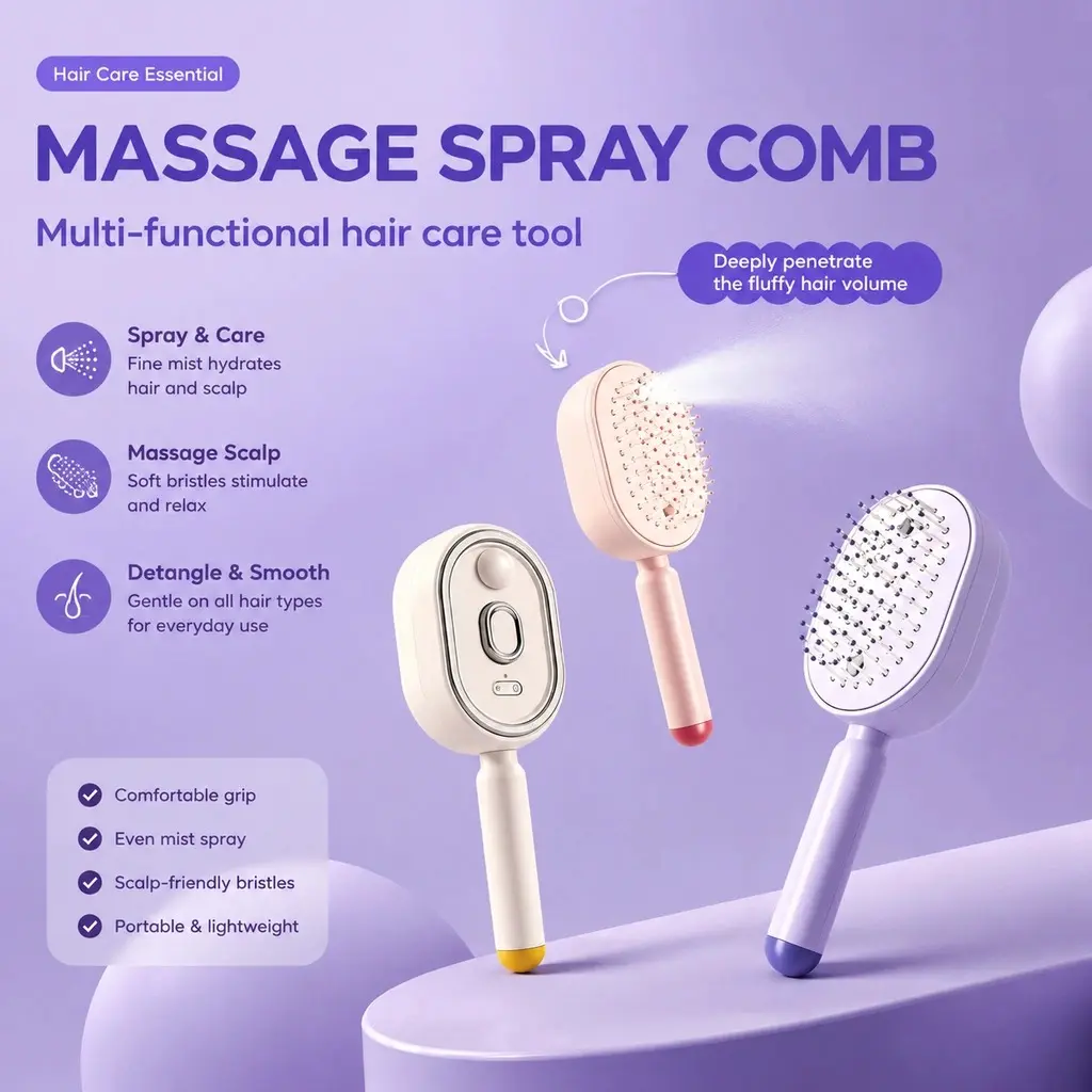 2026New Electric Steam Brush, Electric Steam Brushs for Hair,Rechargeable Steam Hair Straightener, Detangling SteamsBrush, Reduce Frizz, Nourishes Hairs, Anti-Static