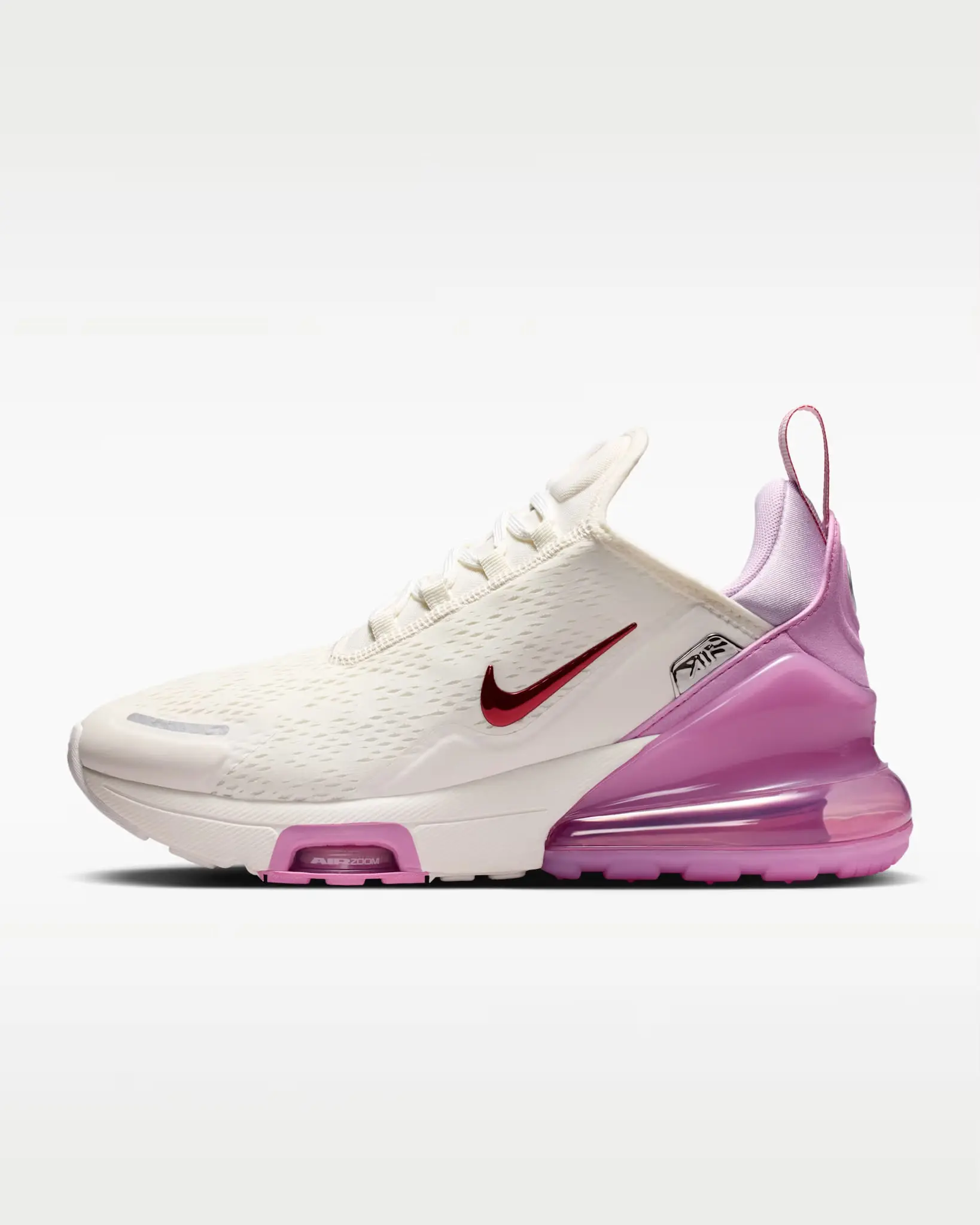 Nike Air Max 270 Premium Sail Light Magenta Metallic Silver Light Crimson Womens Shoes