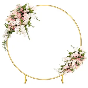 7.2 FT Wedding Arch Stand, Balloon Arch Frame for Bridal Shower and Birthday Party Decoration Circle Round Backdrop Christmas