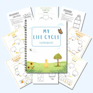 My Life Cycle Workbook for Kids 36 STEM Science Activities, Animals, Insects & Plants, Hands-On Learning, Coloring & Cut-and-Glue for Kids