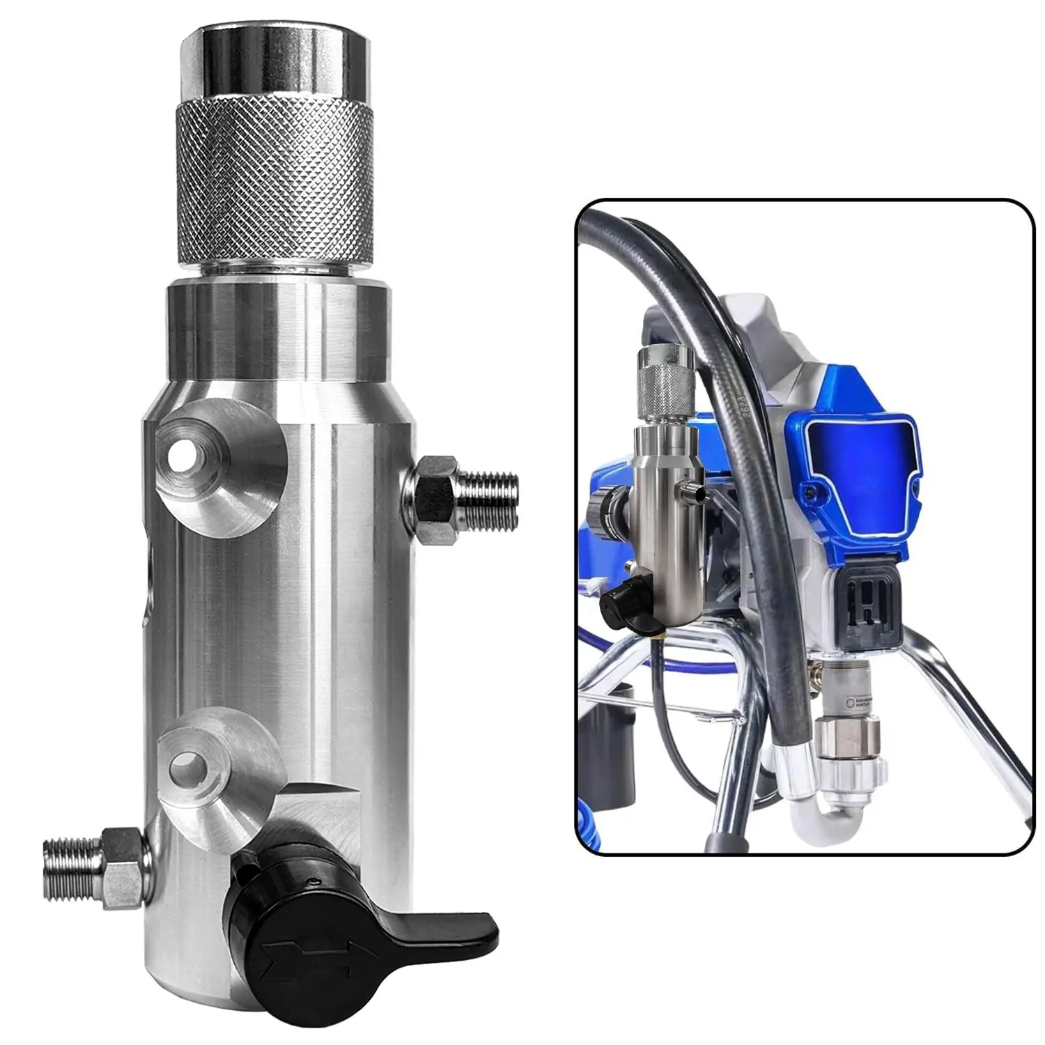 Graco 390/395/490/495/595 Replacement Parts, 15g455 Fluid Filter Manifold Pressure Sprayer Assembly, Paint Spraying Tool, Paint Sprayer Accessories, Durable & Reliable Design