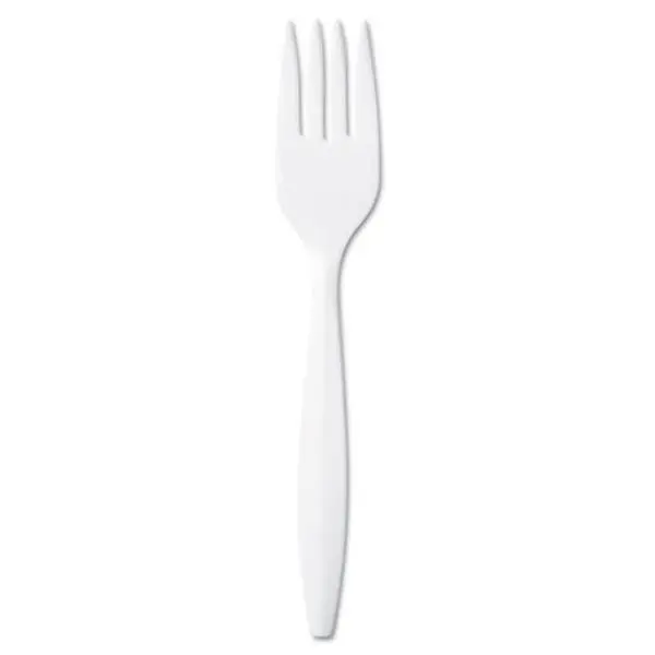 Dixie DXEPFM21 Sturdy Medium-Weight Plastic Fork Cutlery Set - 1000 Count per Case, Camping, Picnic Outdoor Tableware Utensils