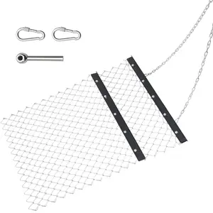 GARVEE 4' x 5' ATV/UTV Drag Harrow - Durable Chain Harrow for Landscape Leveling, Gravel Driveway Maintenance, Yard, Farm, and Garden Use, Ideal Tractor Attachment for Efficient Ground Preparation