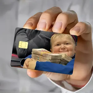 2pcs Funny Character Waterproof Credit Card Skin Sticker High Quality Scratch Resistant for Visa Mastercard Bus Card Removable Self Adhesive Decal Gift for Friends Boys Girls