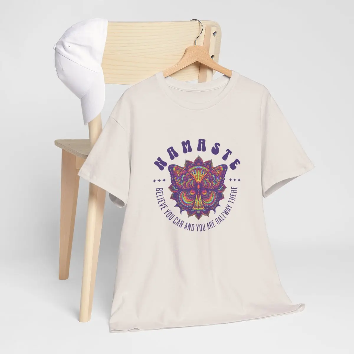 Cotton Namaste Shirt, Mandala T-shirt, Yoga Shirt, Meditation Shirt, Yoga Gift Shirt, Inspirational Tee, Spiritual Tshirt, Graphic Shirt